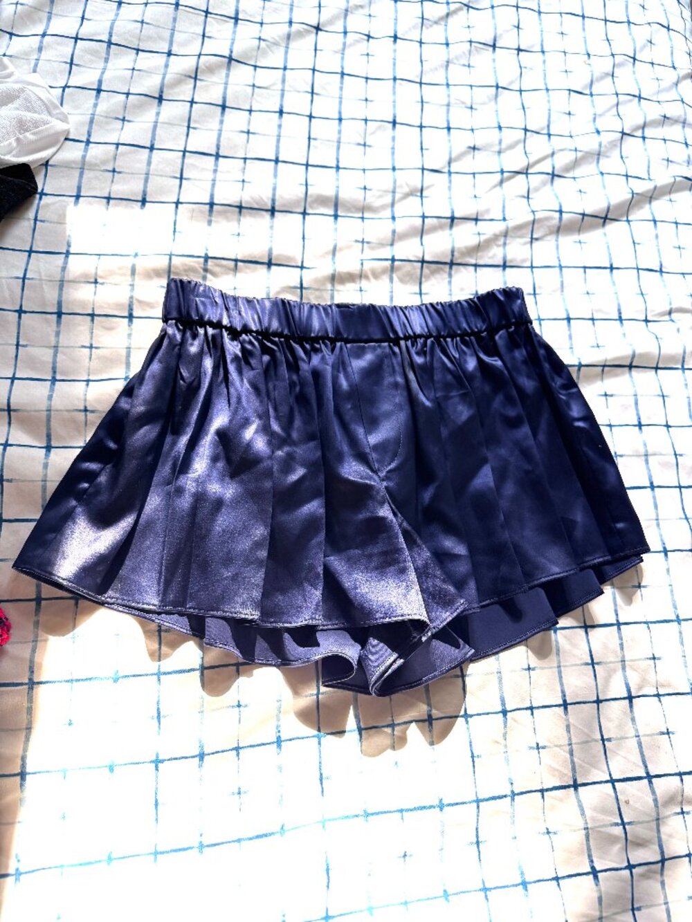 Rage & bone Exclusive Goa Satin Pleated Navy Blue Shorts S